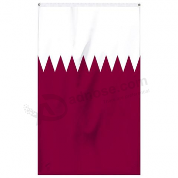 卡塔尔国旗横幅聚酯卡塔尔国家国旗双缝