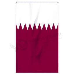 카타르 깃발 기치 폴리 에스터 카타르 국가 깃발 두 배 바느질