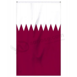 카타르 깃발 기치 폴리 에스터 카타르 국가 깃발 두 배 바느질