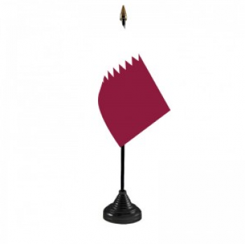 Drapeau de bureau décoratif du Qatar Drapeau de table du Qatar