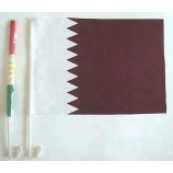 digitaal bedrukte aangepaste nationale qatar autoraam vlaggen