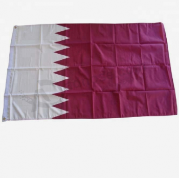 Drapeau national du Qatar en gros 3x5ft Drapeau durable du Qatar