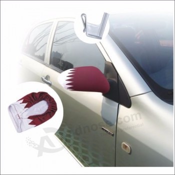 Heißer verkauf polyester katar auto spiegel flagge (abdeckung)