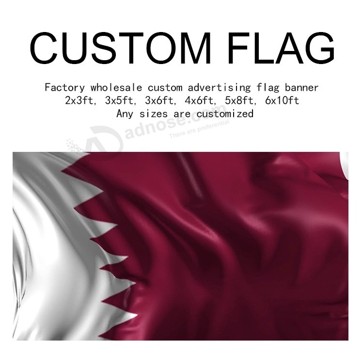 Buiten opknoping fladderende land vlag 100% polyester hoge kwaliteit sublimatie satijn nationale vlag