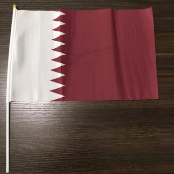 Festival promotion hand flag of Qatar