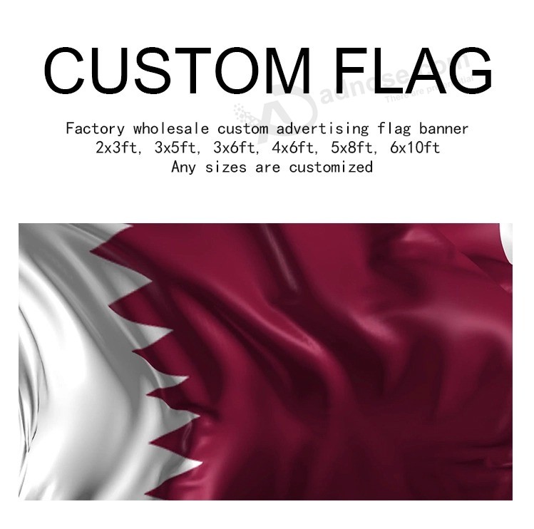 Buiten opknoping fladderende land vlag 100% polyester hoge kwaliteit sublimatie satijn nationale vlag