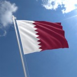 Gran bandera nacional del mundo de serigrafía poliéster país bandera de Qatar