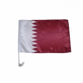 bandera de coche del día de la nación de qatar personalizada barata