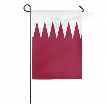 Drapeau de jardin de la fête nationale du qatar personnalisé / bannière de drapeau de cour de pays du qatar