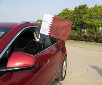 12 « X18 » polyester Qatar drapeau de voiture en gros