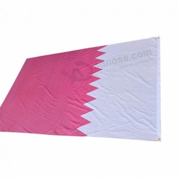 染料昇華印刷カタール国旗3 x 5アイレット付き