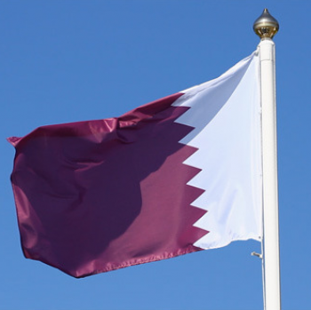 hängende Katar-Flagge Polyester Standardgröße Katar-Staatsflagge