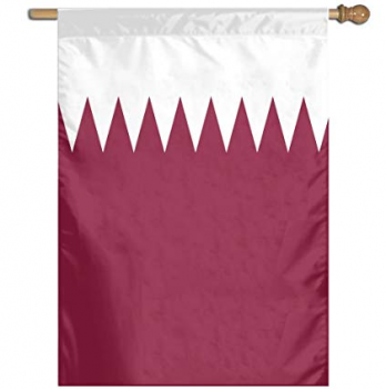 bandiera gagliardetto bandiera qatar in poliestere appesa al muro mini bandiera qatar