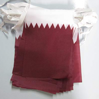 カタール旗布バナークラブ装飾カタール文字列フラグ
