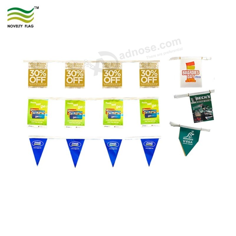 Irregular Custom Shape Plastic Vinyl Paper Bunting Flag Banner