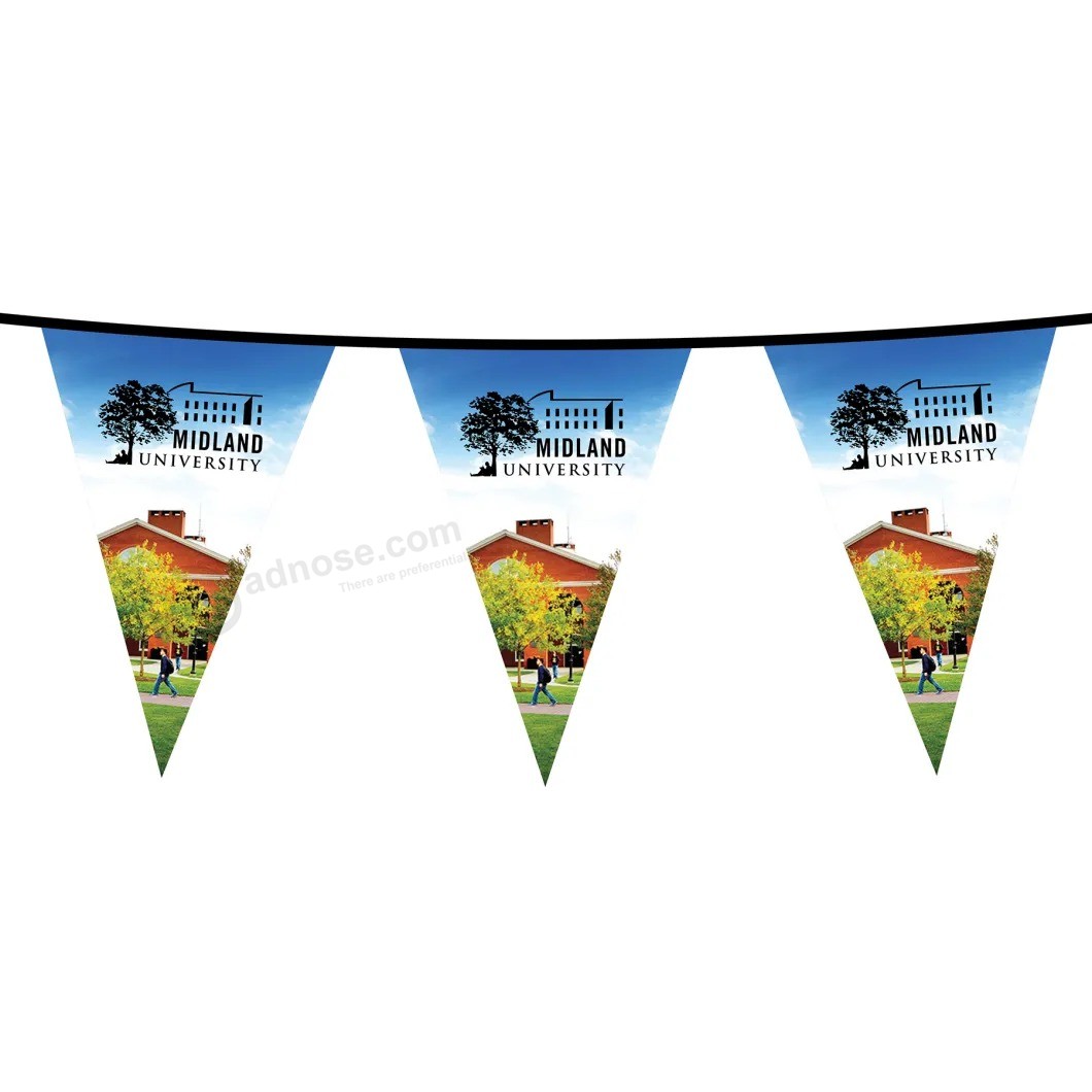 UV printing Double sided Bunting flags PVC material 0.3mm Thickness