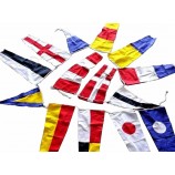 Messing Segen nautischen Segelboot Bootfahren Code Flagge 14 Flaggen Bunting maritim / Boot / Beach Party