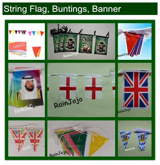 Bandiera nazionale e stamina per la decorazione