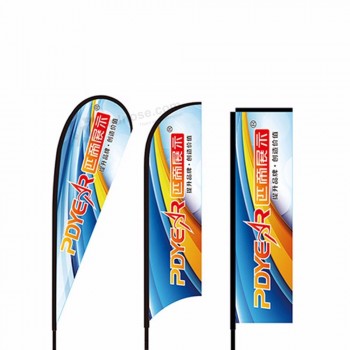 Promotion commerciale pas cher en plein air plume Swooper Teardrop personnalisé drapeau de jardin