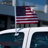 Fábrica feita decoração bandeira magnética da janela do carro com suporte