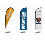 custom veer vlag met aluminium paal, mes vlag groothandel outdoor promotie reclame vliegende traan banner vlag custom