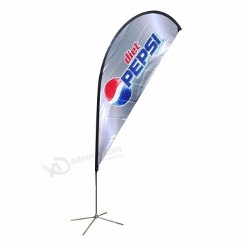 Drapeau publicitaire drapeau personnalisé drapeau teardrop pour mobilier de magasin d’extérieur