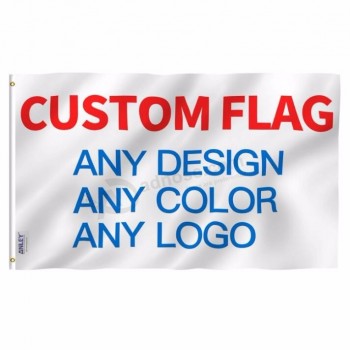 Imprimez votre propre logo Design Mots Drapeau 3x5 pieds Drapeaux personnalisés Bannières