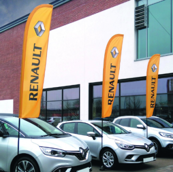 Promo Renault logo advertising swooper flags custom