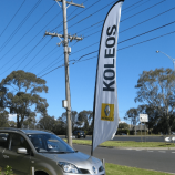 bandeira impressa de swooper de poliéster para publicidade renault