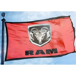 Brand New RAM Flag 3x5 ft Banner Dodge Trucks Car Garage Man Cave Diesel Red