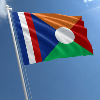 Vente en gros polyester imprimé 3 * 5ft Fabricant de drapeau de la Réunion