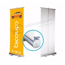China curved top pop up banner stands easy moving roll up