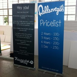 Rollo de banner de soporte flexible de ventas calientes de grado superior, banner enrollable personalizado