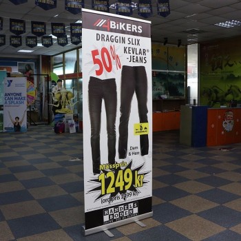 Promotional roll up standee, roller stand, roll up banner