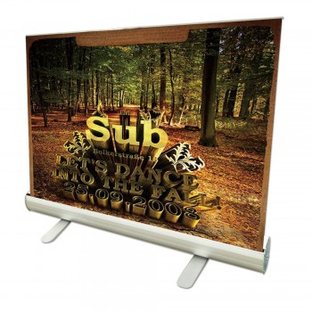 Taille standard double face lourd duti noir large base pull up bannière / support de bannière roll up