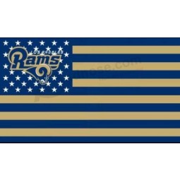 LA Los Angeles rams bandeira americana logo flag 3x5- with grommets super bowl