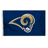 NFL洛杉矶公羊标志与索环，3 x 5英尺