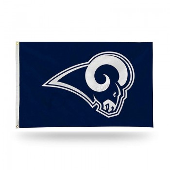 Rico Industries NFL Los Angeles Rams Drapeau de bannière unilatérale de 3 pieds sur 5 pieds avec œilletsDrapeau de bannière simple face de 3 pieds sur 5 pieds