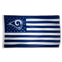 WHGJ Los Angeles Rams NFL 3x5 FT Flag Super Bowl Stars and Stripes Indoor/Outdoor Sports Banner