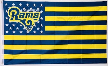 Drapeau des Rams de Los Angeles, 3 x 5 pieds pour une utilisation intérieure ou extérieure