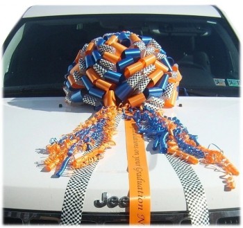 Checkered Car Bows nouvelle voiture cadeau arc