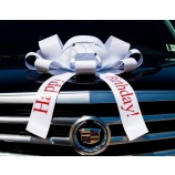 CarBowz Grande Voiture Blanche Arc Joyeux Anniversaire Arc