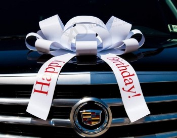 carbowz Big White Car Bow alles Gute zum Geburtstag Bow