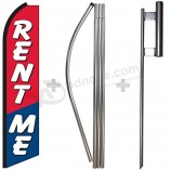 Rent Me Swooper Feather Flag, Flagpole, & Ground Spike Kit