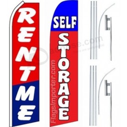 Storage Swooper Flutter Feather Flags & Poles 2 Pack-Rent ME-Self Storage-poles