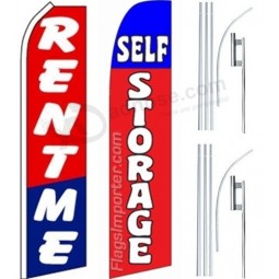opslag swooper flutter veren vlaggen en stokken 2 pack-rent ME-self opslag-stokken