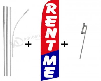 rent Me super flag & pole Kit con alta calidad