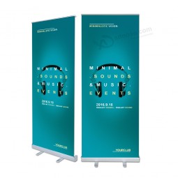 basamento per banner roll up retrattile personalizzato di lusso a base larga a strappo per esposizione