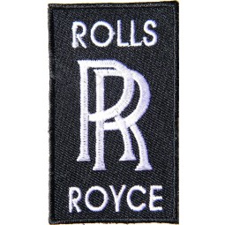 pacth cafe black rolls royce logo sign classic car patch iron on a补花刺绣T恤衫夹克