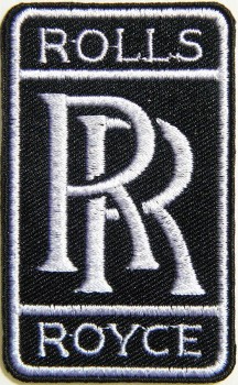 White Rolls Royce Logo Sign Classic Car Patch Iron on Applique Embroidered T Shirt Jacket Baseball Cap Hat Cloth Emblem Sign Advertising Craft Gift